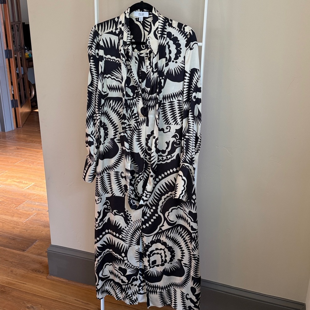 NWOT Reiss Tilly Printed Midi Size 2 - Picture 6 of 12